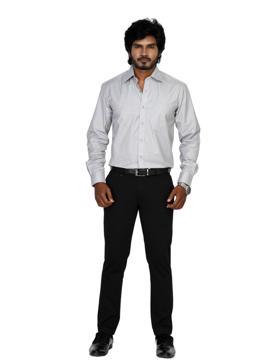 Checkered formal wear shirt for men