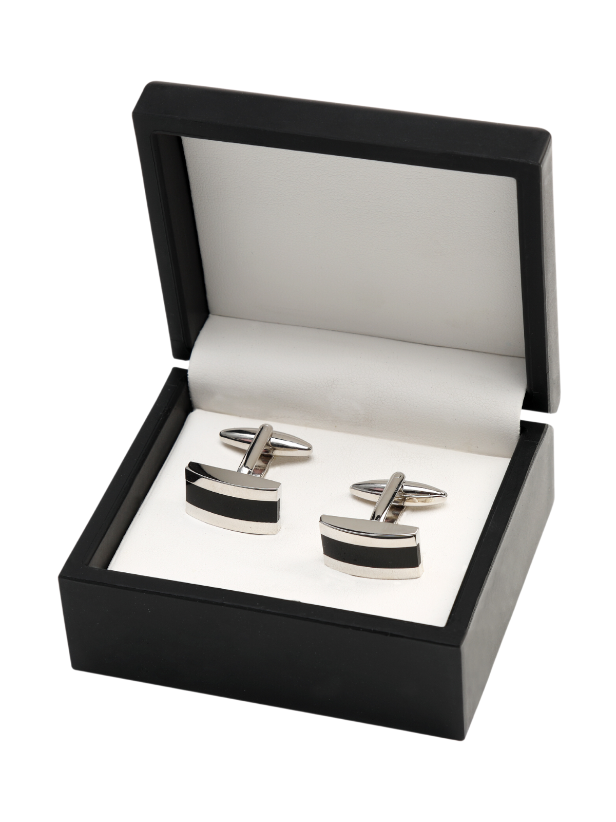 Silver-toned formal cufflinks
