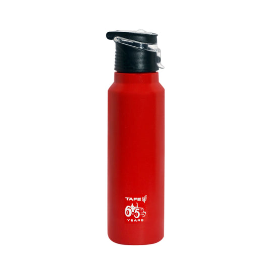 Bold red stainless steel bottle