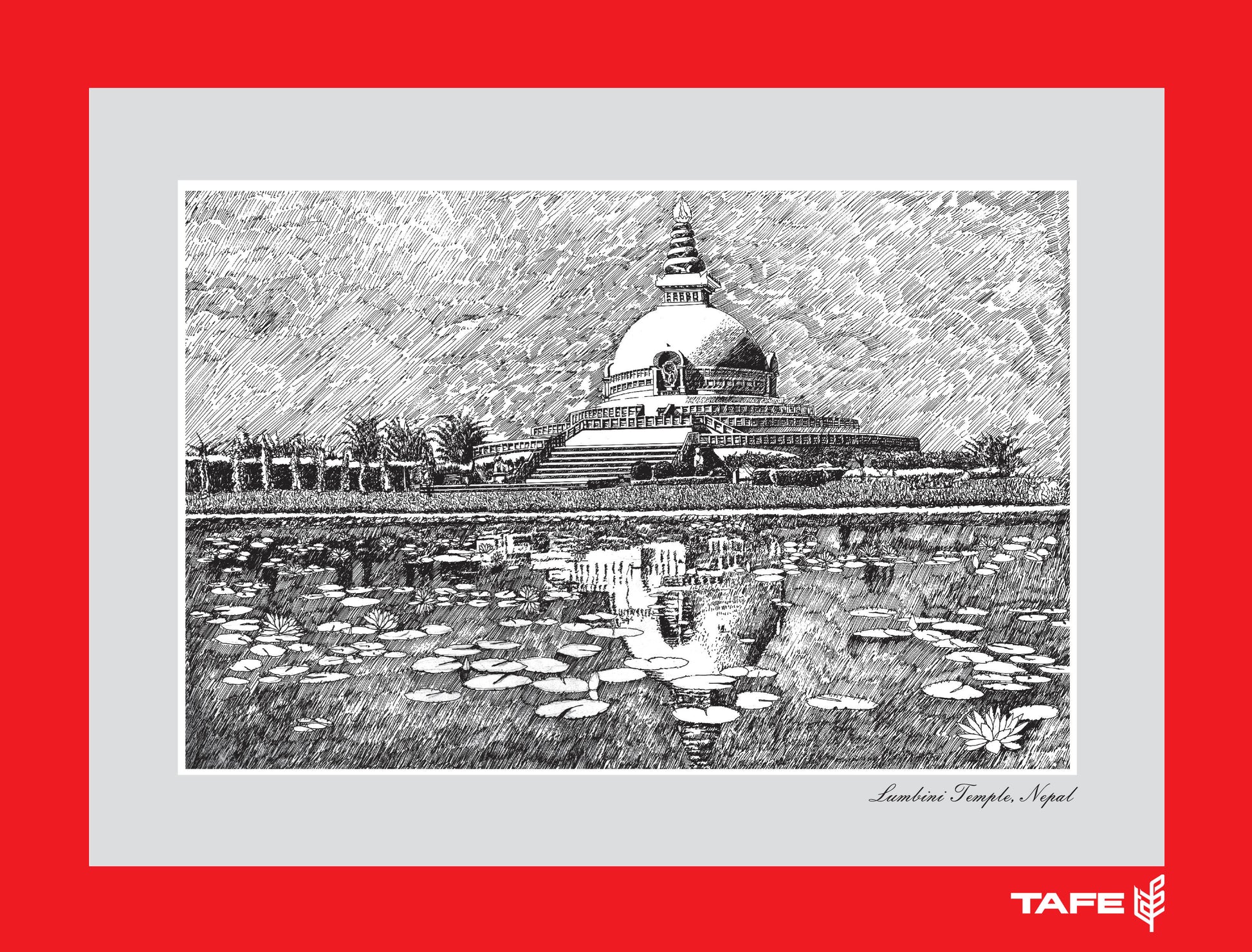 Boudhanath stupa picture art