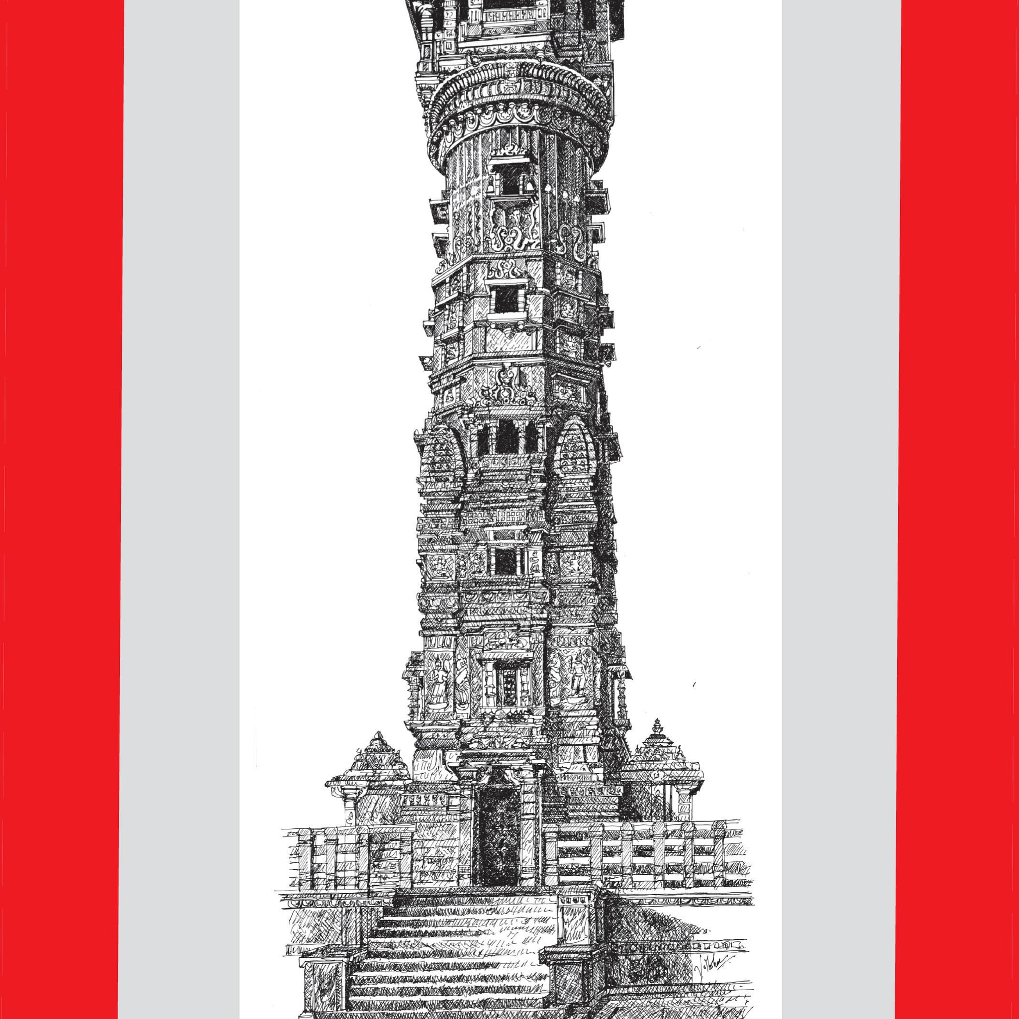 Chitoor fort picture art in wooden frame