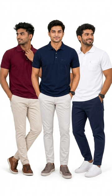 Eicher Dry Fit T-shirt Pack of 3(Navy Blue, Wine, White)