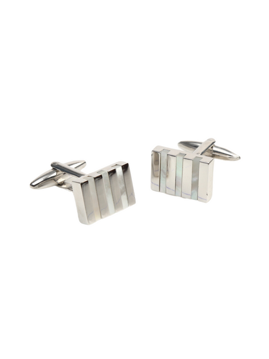 Enamel stripe cufflink