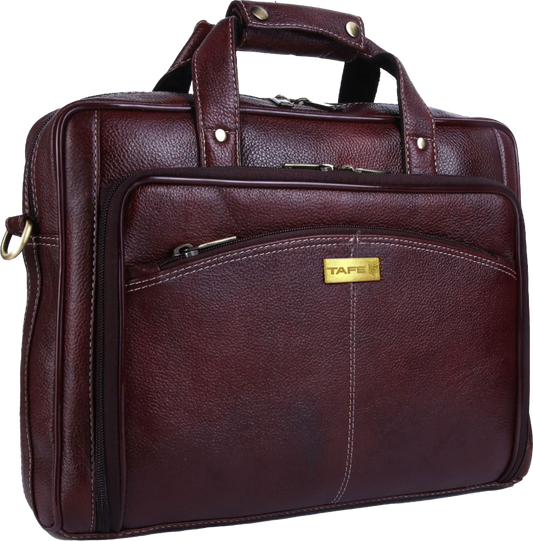 Leather laptop bag