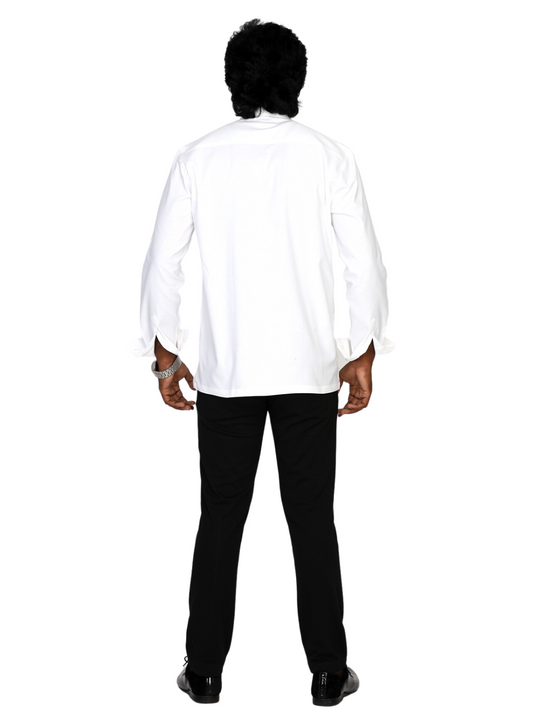 Mandarin collar white shirt