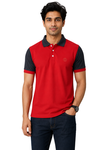 Eicher Polo Red and Grey T-shirt