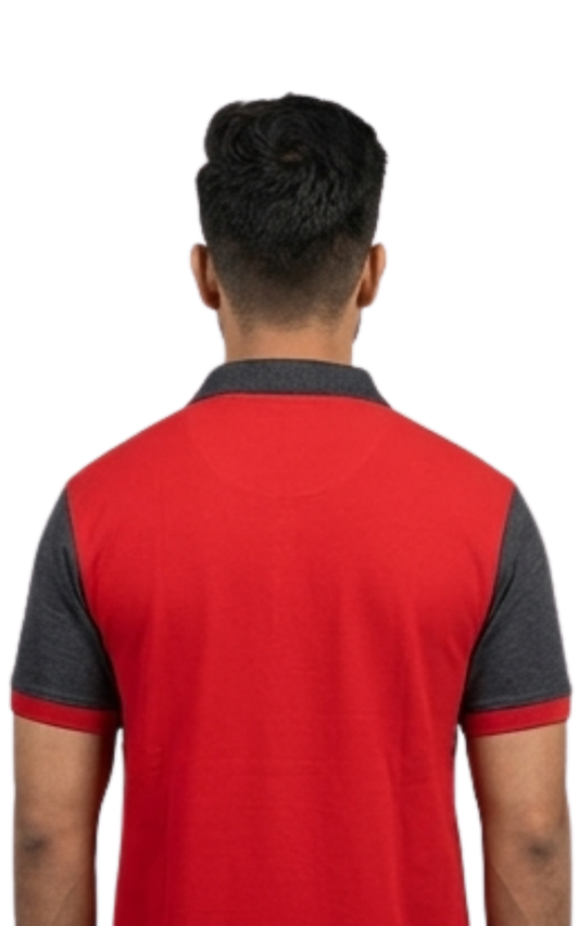 Massey Polo Red and Grey T-shirt
