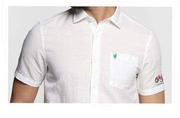 White cotton formal shirt
