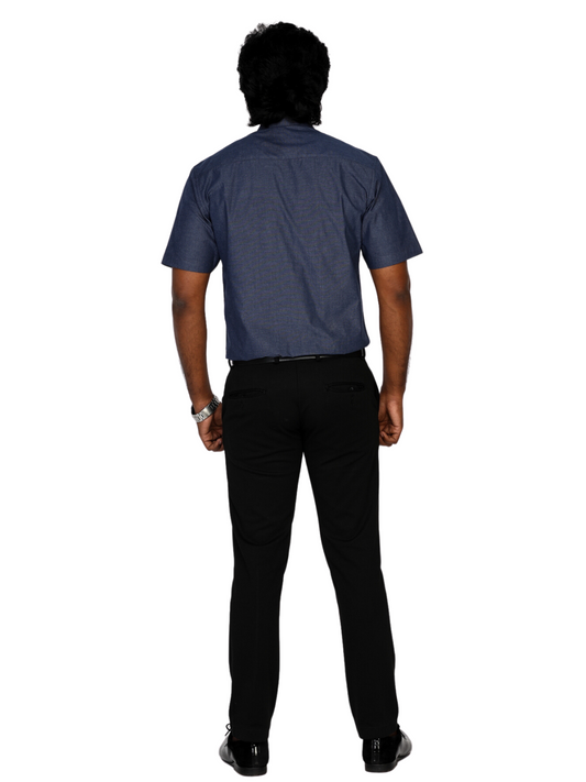 Prussian blue shirt