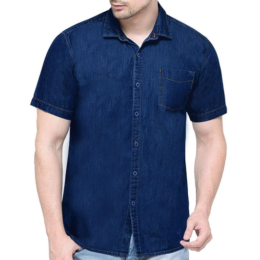 Blue denim shirt for casual outfits