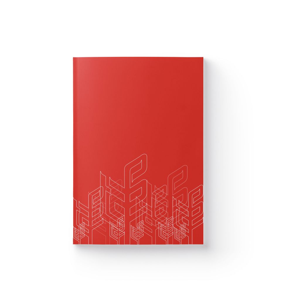 Red notebook for notes